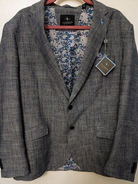 Tailorbyrd Men's Gray Sport Coat Blazer NWT Size 44R